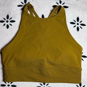Lululemon High-Neck Mustard Sports Bra